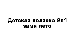 Детская коляска 2в1 зима-лето